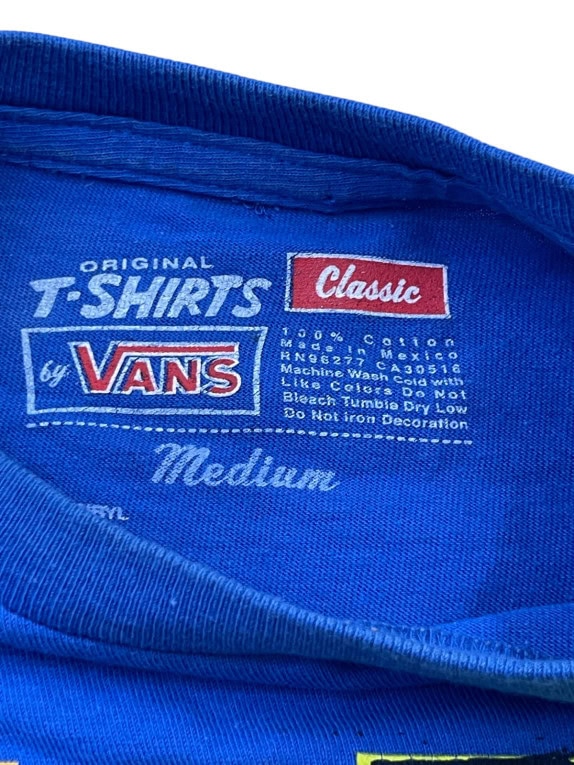 VANS GRAPHIC TEE STREETWEAR BLUE ΑΝΤΡΙΚΟ PRE OWNED L