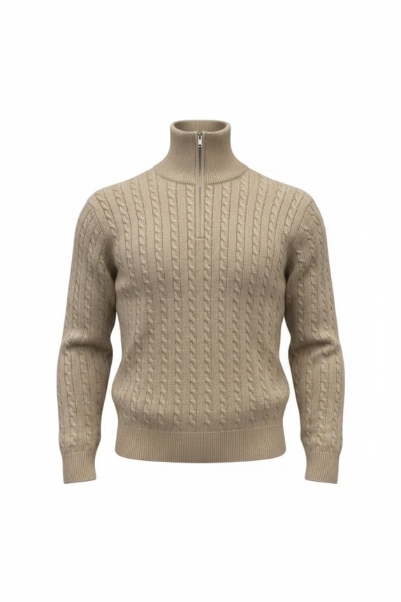 VANS MAGLIONE HALF ZIP CLASSIC BEIGE DONNA PRE OWNED M
