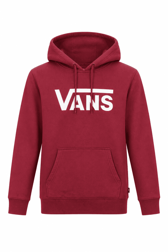 VANS FELPA CON CAPPUCCIO STREETWEAR ROSSO UOMO PRE OWNED L