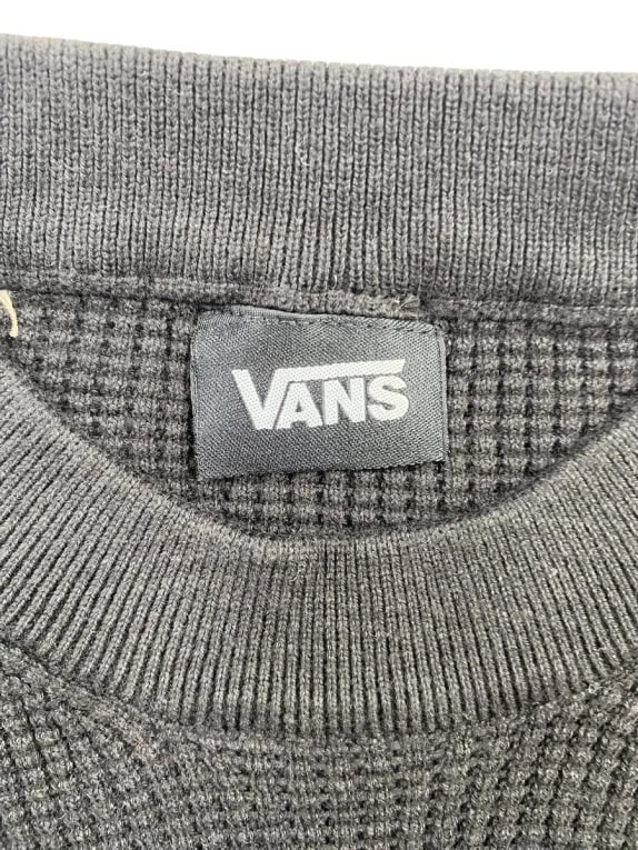 Vans Vintage Waffle Knit Sweater Black Men's L
