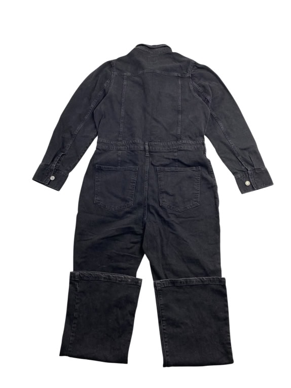 VANS Ολόσωμη Τζιν Φόρμα (Jumpsuit) CASUAL Λογότυπο Μαύρο/Ανθρακί Γυναικείο L/XL