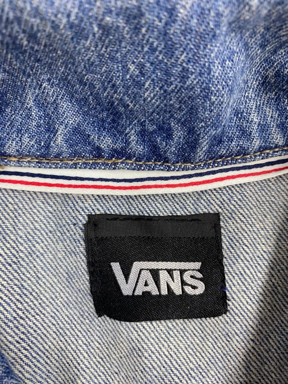 VANS Tuta intera in denim casual con logo blu da donna S