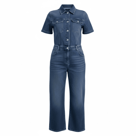 VANS Ολόσωμη Τζιν Φόρμα (Jumpsuit) CASUAL Λογότυπο Μπλε Γυναικείο S