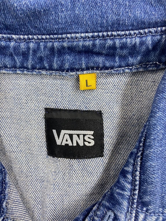 VANS Ολόσωμη Τζιν Φόρμα (Jumpsuit) CASUAL Λογότυπο Μπλε Γυναικείο S
