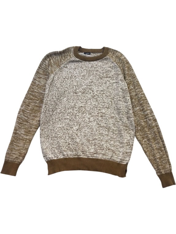 VANS KNIT SWEATER CLASSIC OLIVE CREAM UNISEX PRE OWNED XL