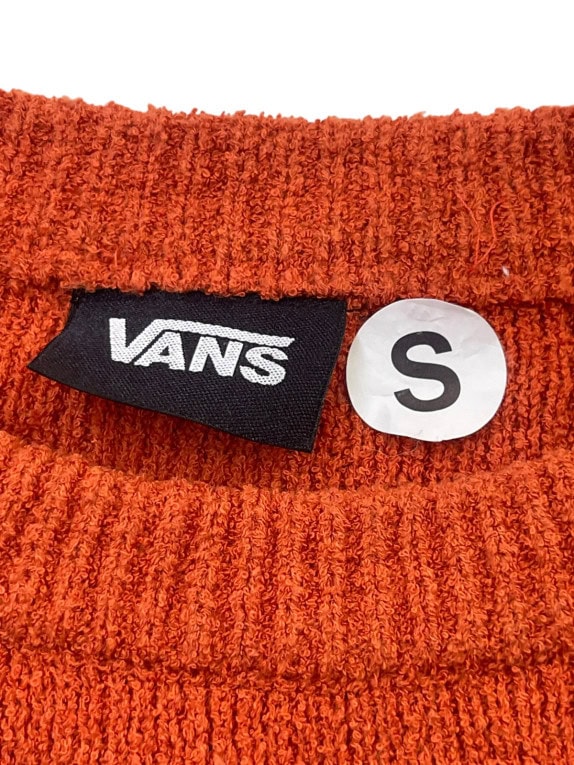 VANS MAGLIONE IN MAGLIA MINIMAL ARANCIO RUGGINE UOMO PRE OWNED S