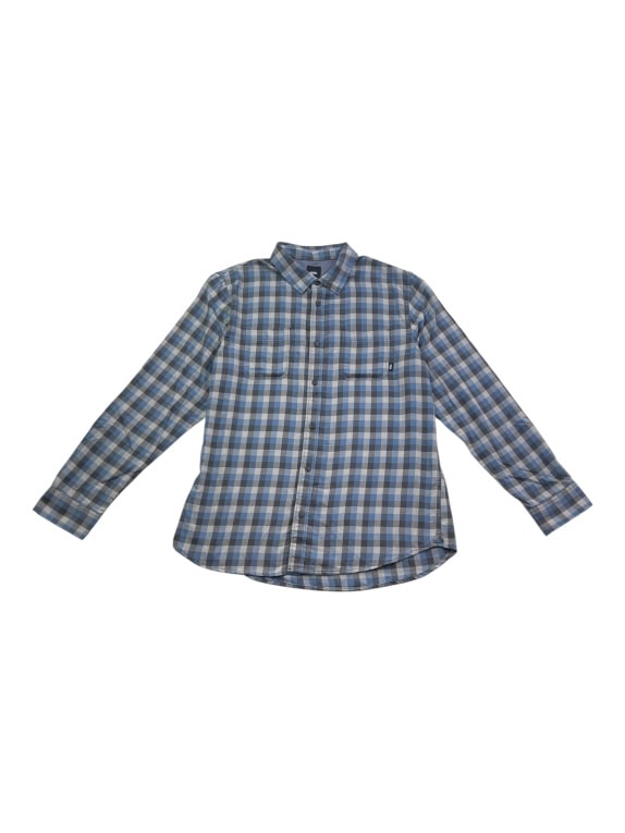 VANS CAMICIA A QUADRI TAILORED FIT LOGO BLU/GRIGIO DA UOMO L