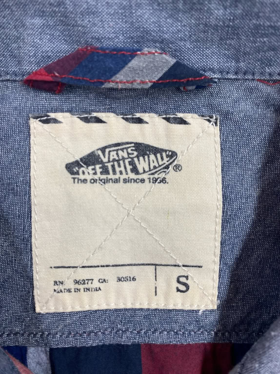 VANS ΠΟΥΚΑΜΙΣΟ ΚΟΝΤΟΜΑΝΙΚΟ CHECKED STYLE ΜΕ ΔΙΠΛΕΣ ΤΣΕΠΕΣ ΚΟΚΚΙΝΟ/ΜΠΛΕ ΑΝΔΡΙΚΟ SMALL