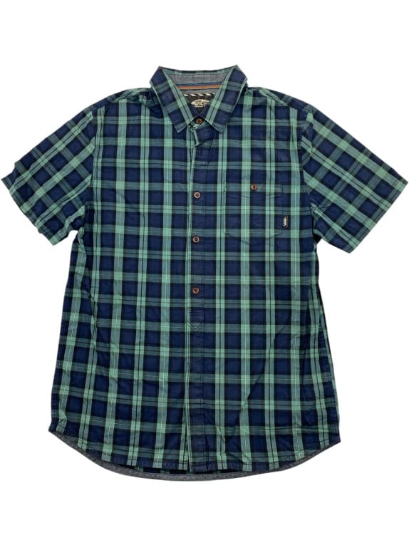 CAMICIA VANS VINTAGE CON LOGO A QUADRI BLU/VERDE DA UOMO S
