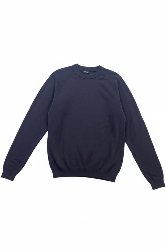 VANS CREWNECK SWEATER MINIMAL NAVY UNISEX PRE OWNED S