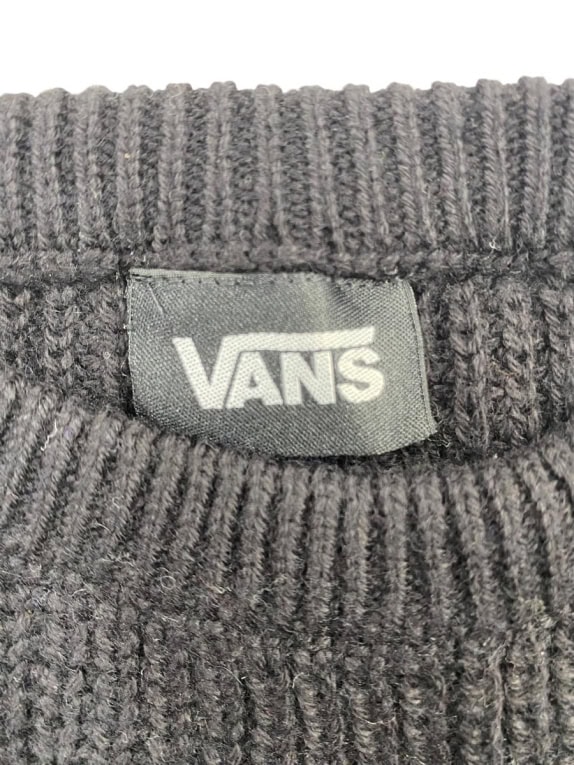 VANS Πουλόβερ Χοντρής Πλέξης Λογότυπο Μαύρο Ανδρικό L