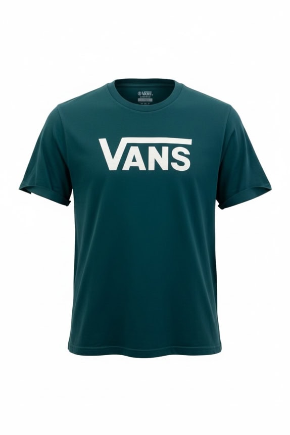 VANS T-SHIRT CASUAL LOGO GREEN MALE M