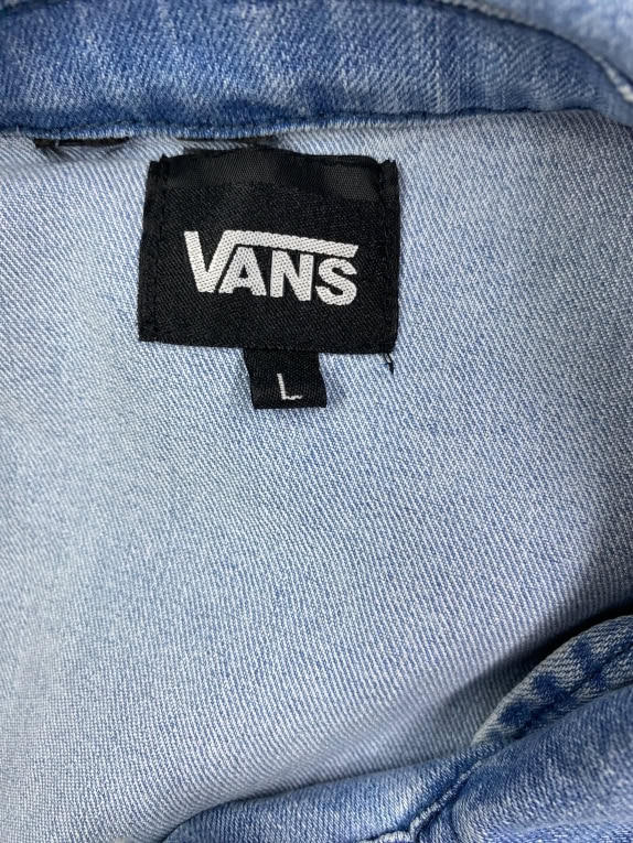 VANS DENIM VINTAGE JUMPSUIT WITH LOGO BLUE WOMEN’S M