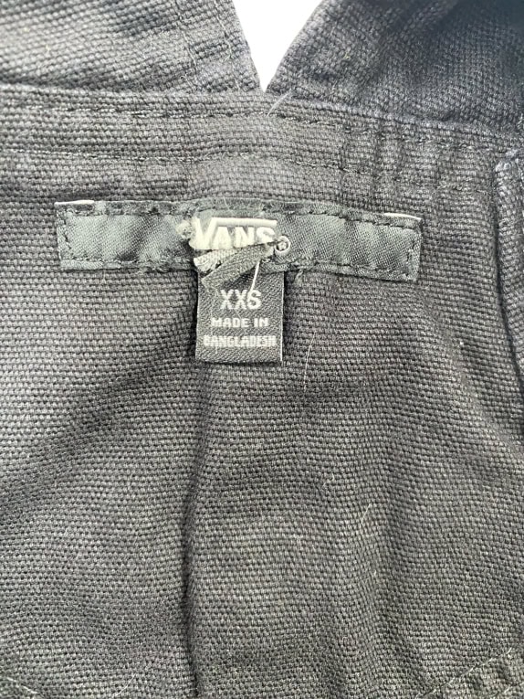 VANS Vintage Σαλοπέτα Παντελόνι με Logo Μαύρο Unisex XXS