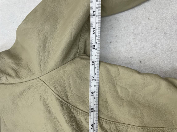 VERA PELLE BLAZER MINIMAL BEIGE WOMEN PRE OWNED S