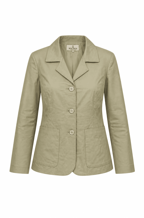 VERA PELLE BLAZER MINIMAL BEIGE WOMEN PRE OWNED S