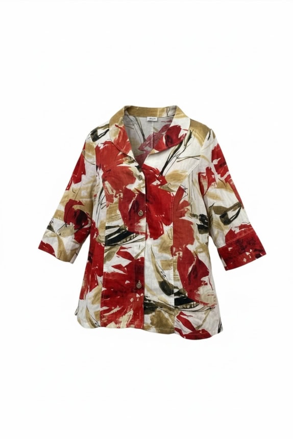VERPASS Γυναικείο Λινό Σακάκι/Μπλούζα Vintage Floral Πολύχρωμο L