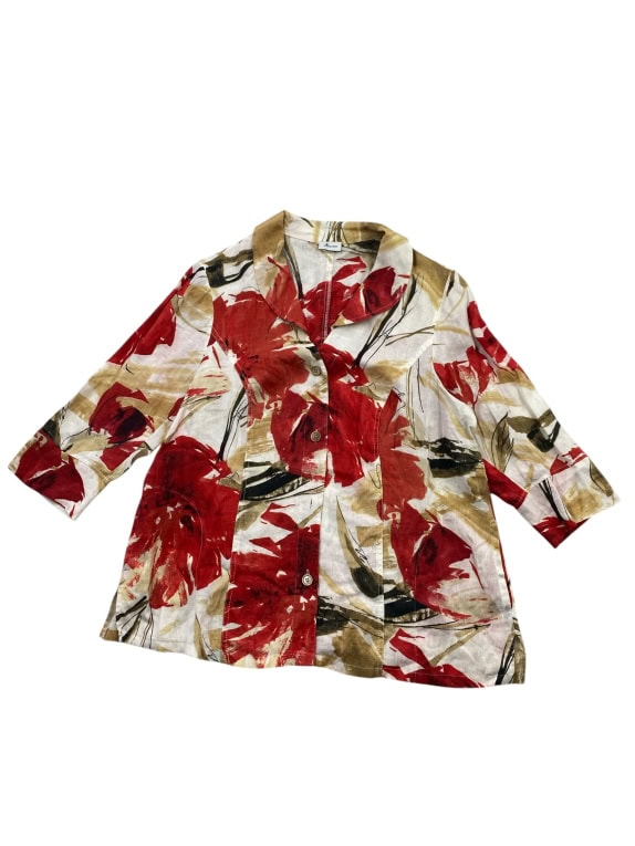 VERPASS Γυναικείο Λινό Σακάκι/Μπλούζα Vintage Floral Πολύχρωμο L