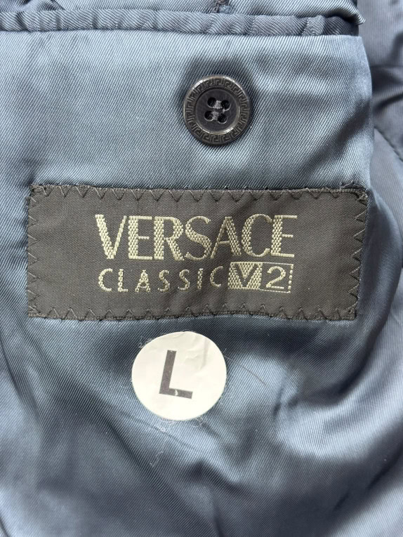 VERSACE CLASSIC BLAZER CLASSICO NAVY UOMO PRE OWNED L