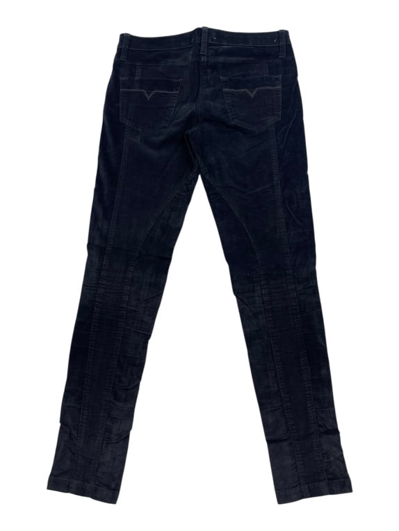 Versace Collection Παντελόνι Velvet Slim Minimal Μαύρο Γυναικείο S