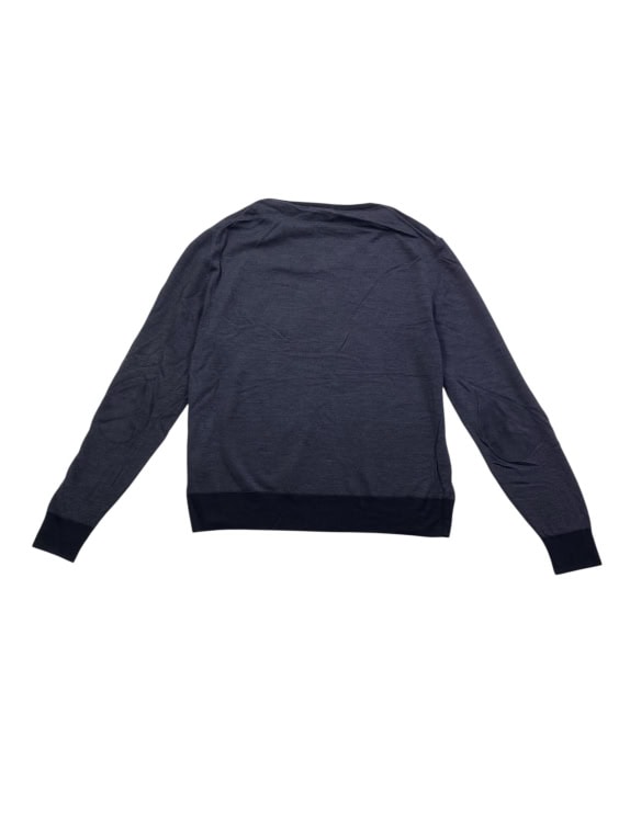 VERSACE COLLECTION Πλεκτό V-Neck Pullover Merino Wool Μπλε Ανδρικό L