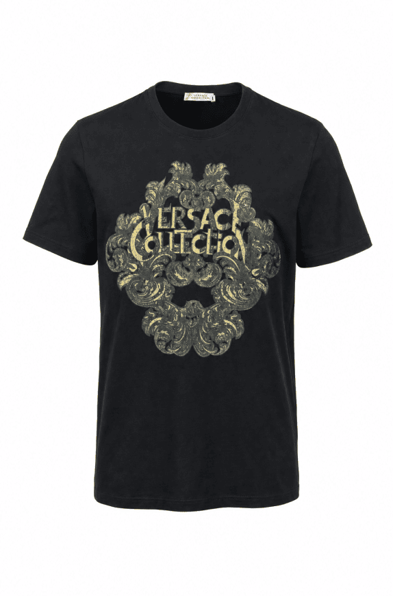 VERSACE COLLECTION T SHIRT GRAPHIC NERO UOMO PRE OWNED M