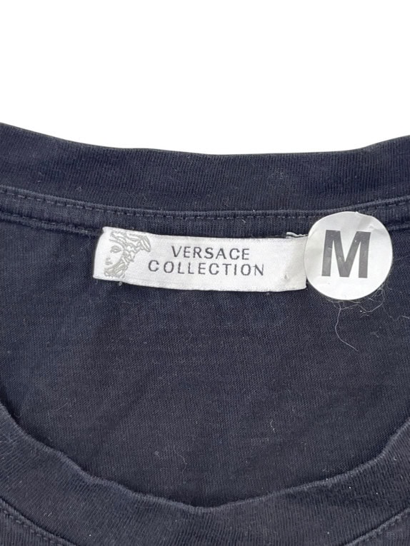 VERSACE COLLECTION T SHIRT GRAPHIC BLACK MEN PRE OWNED M