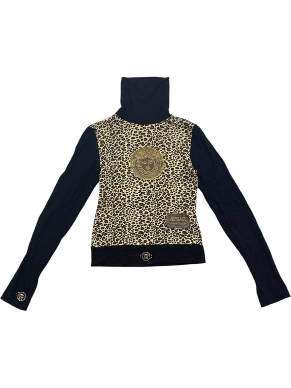 Versace Jeans Couture Μπλούζα Ζιβάγκο Animal Print Logo Πολύχρωμο Γυναικείο XS/S