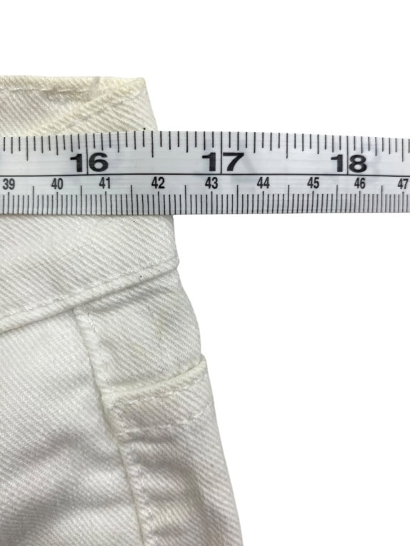 VERSACE JEANS COUTURE pantaloni vintage con logo metallico bianco da donna M