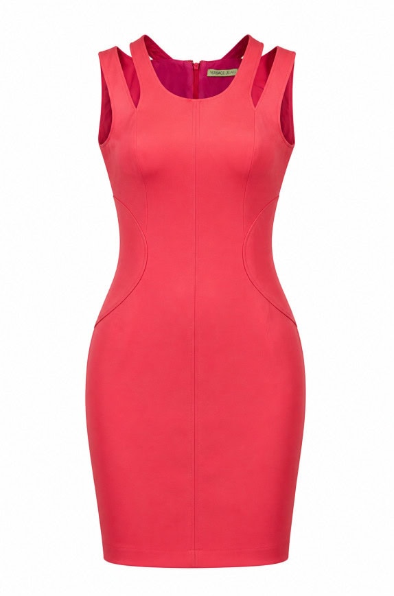 VERSACE JEANS ΦΟΡΕΜΑ BODYCON ΜΙΝΙ ΡΟΖ ΓΥΝΑΙΚΕΙΟ PRE OWNED M