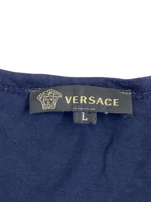 VERSACE ΜΠΛΟΥΖΑ ΜΑΚΡΥΜΑΝΙΚΗ VINTAGE LOGO PRINT ΜΠΛΕ L