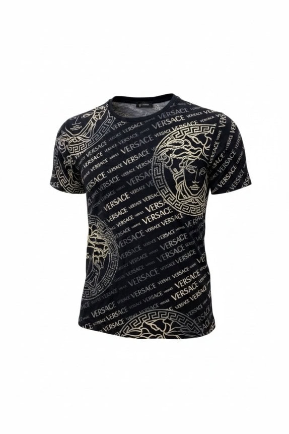 VERSACE T SHIRT GRAPHIC ΜΑΥΡΟ ΑΝΤΡΙΚΟ PRE OWNED XL