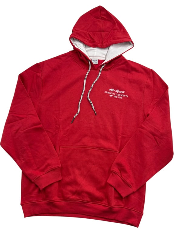 VINTAGE 4F ATHLETIC GARMENTS HOODIE LOGO RED MEN'S XXL