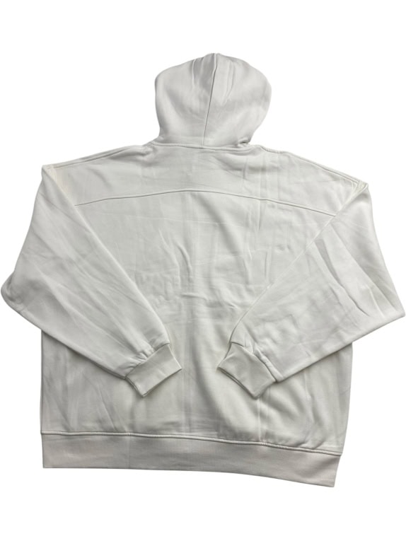 VINTAGE 4F GIACCA FELPA CON CAPPUCCIO NEVER MIND BIANCO UOMO L/XL