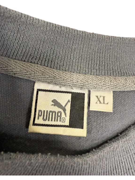 VINTAGE 80s MEN'S PUMA GREY/ORANGE SWEATSHIRT XL