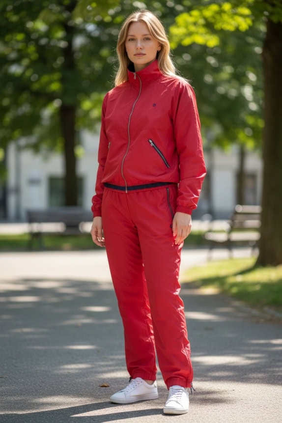 Vintage 90s Benger Tracksuit Set Red Size XL