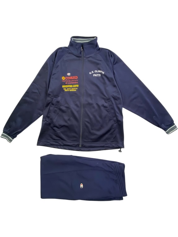 Vintage 90s Champion Tracksuit Σετ Navy Blue Snap Pants S