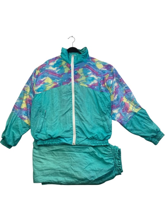 Vintage 90s It’s Okay Πολύχρωμο Tracksuit Σετ Αντιανεμικό L