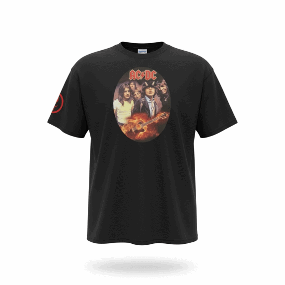 VINTAGE AC/DC HEAVY METAL BIKER BAND