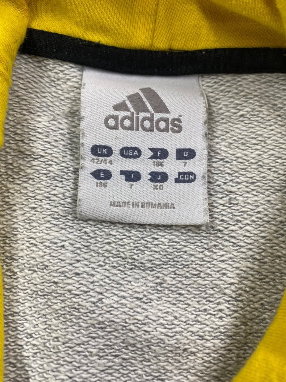 VINTAGE ADIDAS ΦΟΥΤΕΡ ΜΕ ΚΟΥΚΟΥΛΑ ΚΑΙ ΤΥΠΩΜΑ ΓΚΡΙ/ΜΑΥΡΟ ΑΝΔΡΙΚΟ L