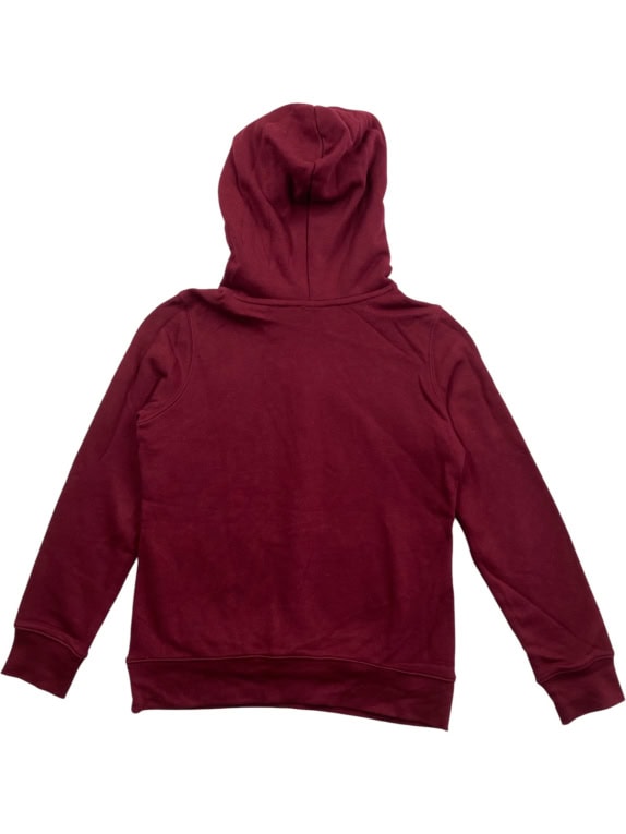 VINTAGE ADIDAS FELPA CON CAPPUCCIO LOGO BORDEAUX DA DONNA XS