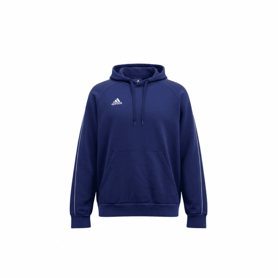 FELPA CON CAPPUCCIO VINTAGE ADIDAS A RIGHE BLU DA UOMO L