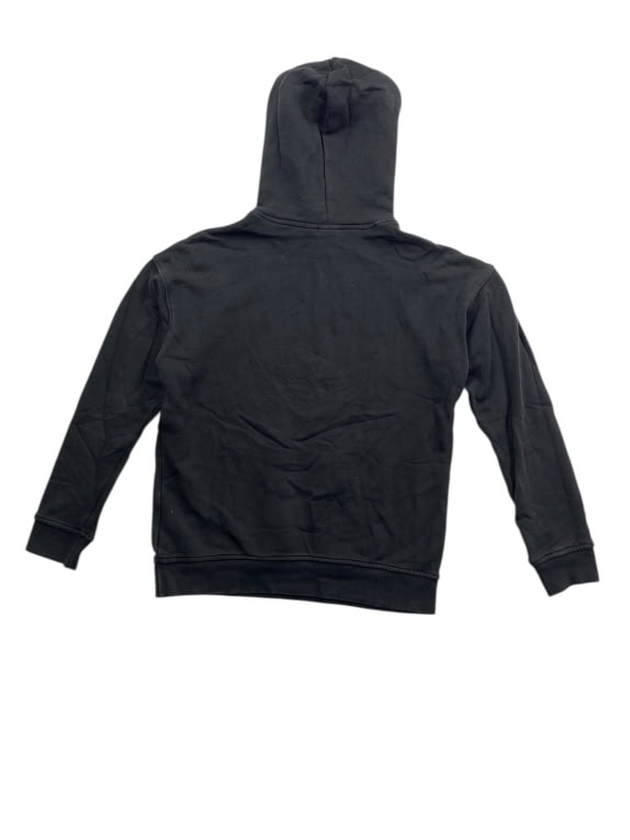 Felpa con cappuccio Adidas vintage con grande logo Trefoil nera da donna XS/S
