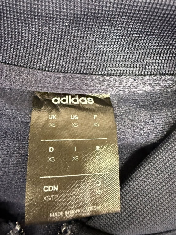 GIACCA ADIDAS VINTAGE BLU SCURO CON 3 RIGHE XS