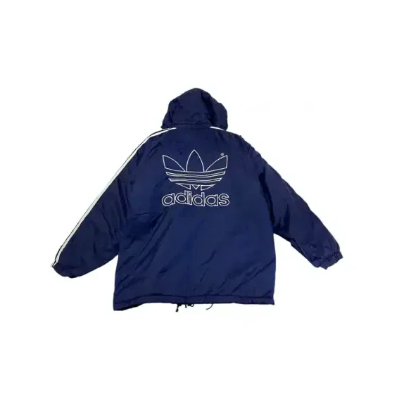 VINTAGE ADIDAS ΜΠΟΥΦΑΝ ΜΕ ΚΟΥΚΟΥΛΑ ΚΑΙ ΜΕΓΑΛΟ LOGO ΠΙΣΩ ΜΠΛΕ UNISEX S