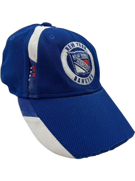 Cappello vintage Adidas New York Rangers con logo blu da uomo taglia unica
