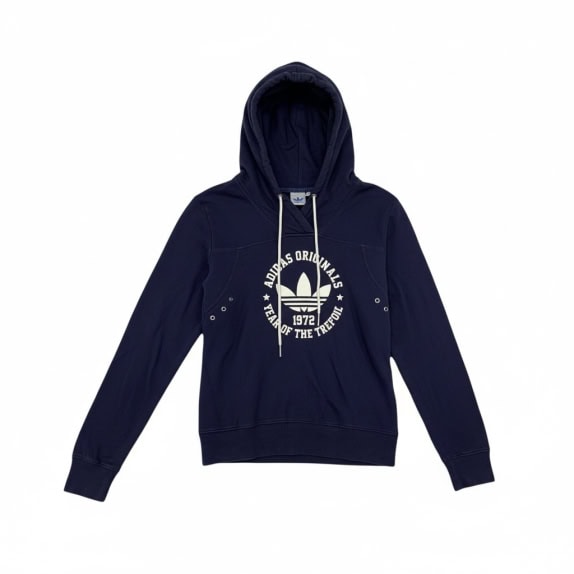 VINTAGE ADIDAS ORIGINALS FELPA CON CAPPUCCIO DA DONNA S