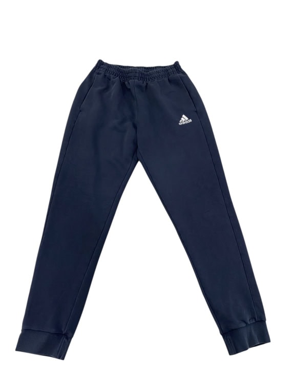 Pantaloni della tuta vintage Adidas da uomo blu scuro con logo ricamato M