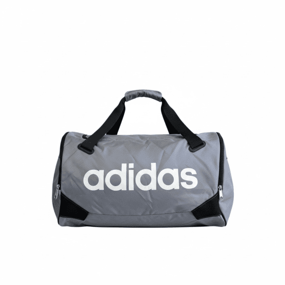 VINTAGE ADIDAS DUFFEL GYM BAG WITH LOGO GREY UNISEX ONE SIZE