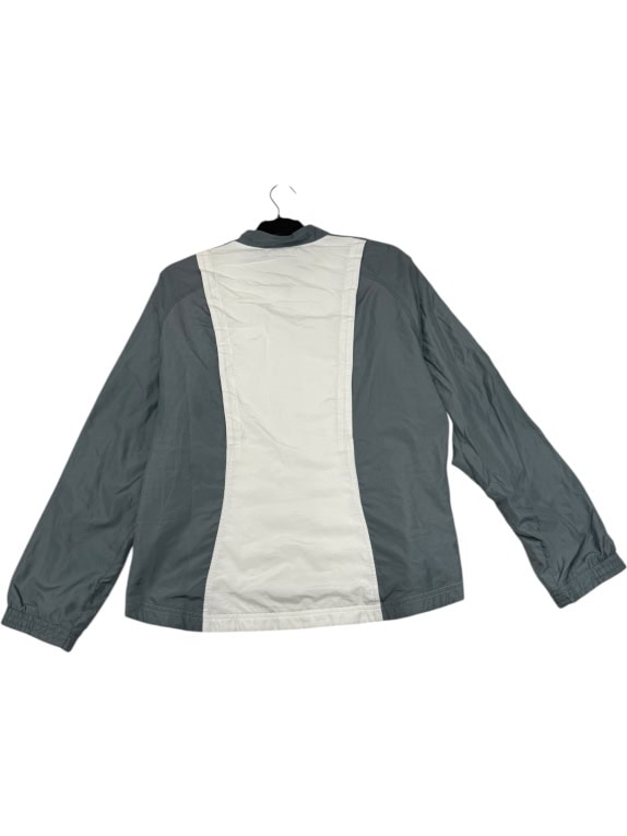 VINTAGE ADIDAS WINDBREAKER ΜΠΟΥΦΑΝ ΓΚΡΙ-ΛΕΥΚΟ ΓΥΝΑΙΚΕΙΟ M